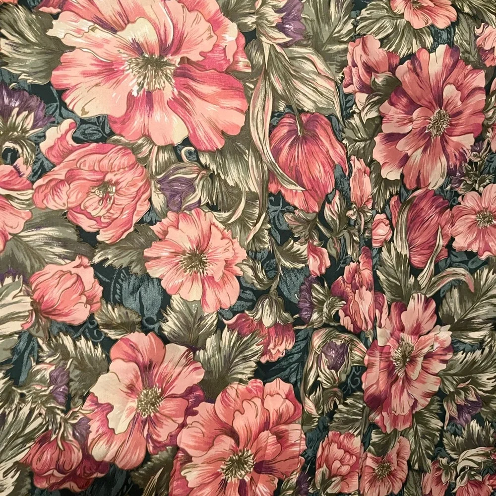 Floral Patterned / Antique Shower curtain/ Firm Price